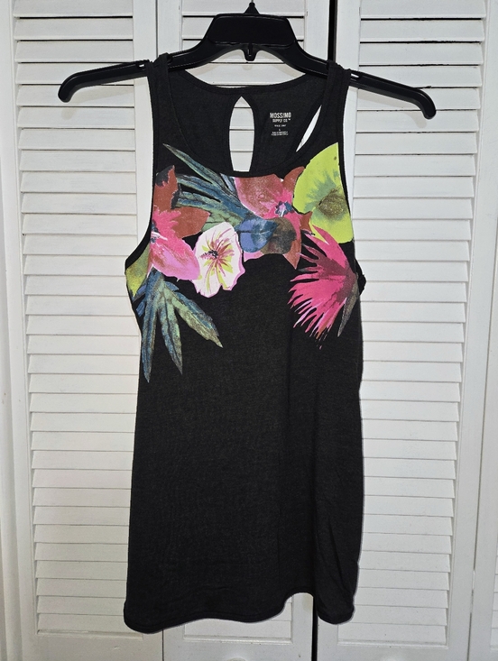 Mossimo Supply Co. Tops - Mossimo Supply Co. Women's L Black Tropical Floral Tank